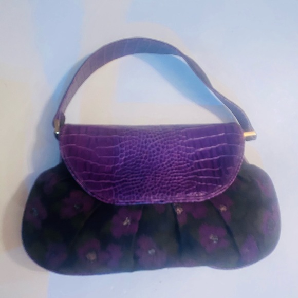 LUCA LUCA Purple/Black Flap Shoulder Bag - Picture 4 of 10